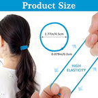 200PCS Basics Pony Tail Hair Ties, Multicolor Hair Ties, Elastic Rubber Bands for Women, Seamless Ponytail Holders for Thick Curly Hair, Thin Curly Hair Ponytail Holder (Rainbow Colors)