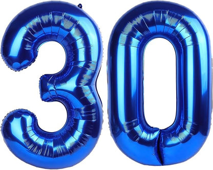 Numbers 27 Balloon 40Inch Blue Balloons by Argthjy