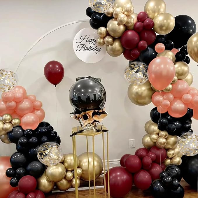 Burgundy Balloon Garland Arch Kit - Image 4