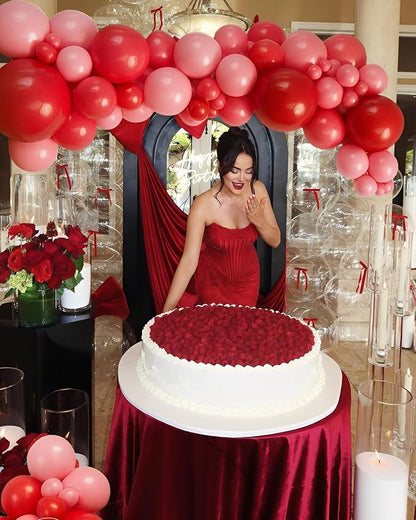 Pink Red Balloons Valentines Balloons 60pcs 12 Inch Red and Pink Latex Balloon - Image 2