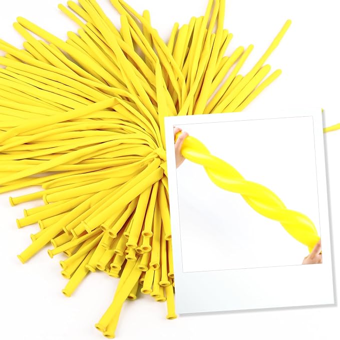 260 Balloons - Yellow Long Balloons - Image 5