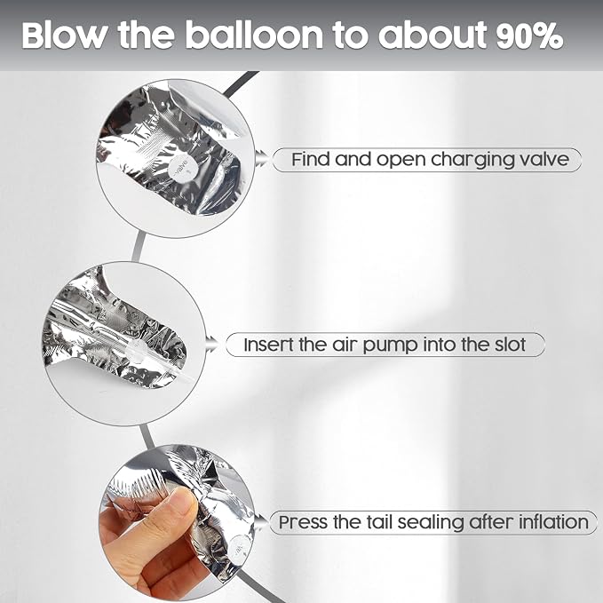 1 Balloon - Silver Birthday Number Balloons, 40 Inch Decorations Men Women | - Image 6