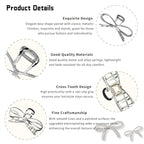 Metal Bow Hair Claw Clips Large Bowknot Hair Clips for Thin Thick Hair Accessories for Women Girls Silver Strong Hold Nonslip