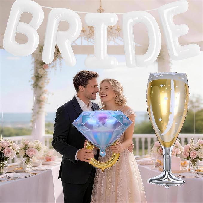 40inch White Bride Balloons Bachelorette, Bride To Be Bridal Shower Balloon - Image 8