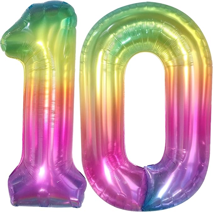 KatchOn Giant Rainbow 10 Balloon Number - Image 9