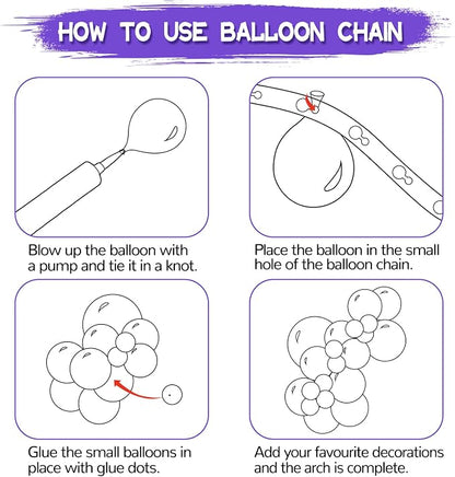 134Pcs Purple Balloons Different Sizes 5 10 12 18 Inch Purple Balloon Garland - Image 4