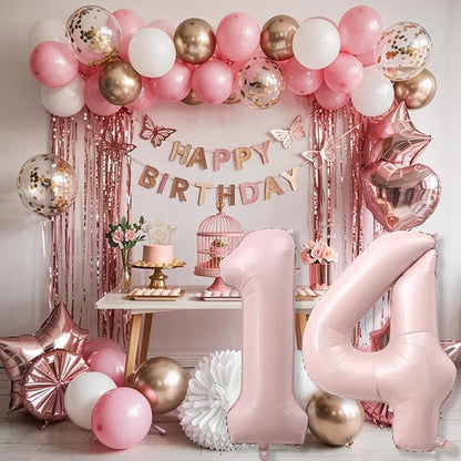 Light Pink 14th Birthday Balloon - Image 7