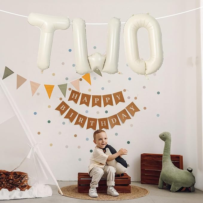 40 Inch Beige Letter Balloon, Cream White Sand Alphabet - Image 7