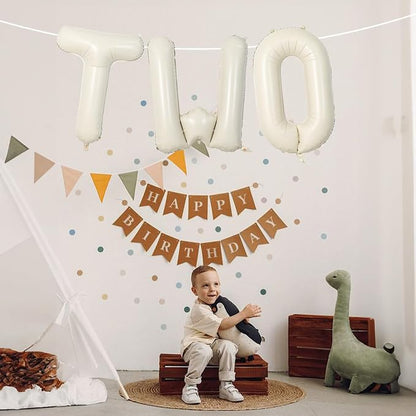 40 Inch Beige Letter Balloon, Cream White Sand Alphabet - Image 7