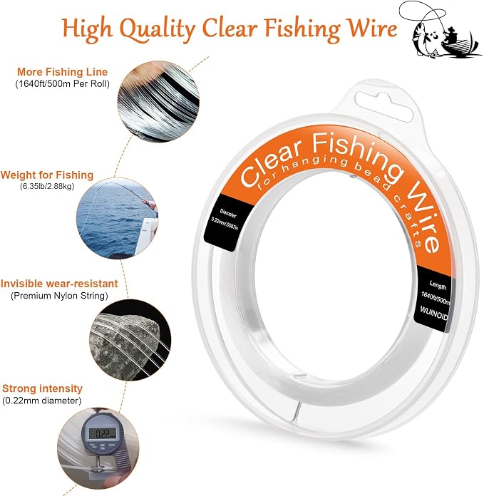 Fishing Line Wire Monofilament Clear Nylon String - Image 2