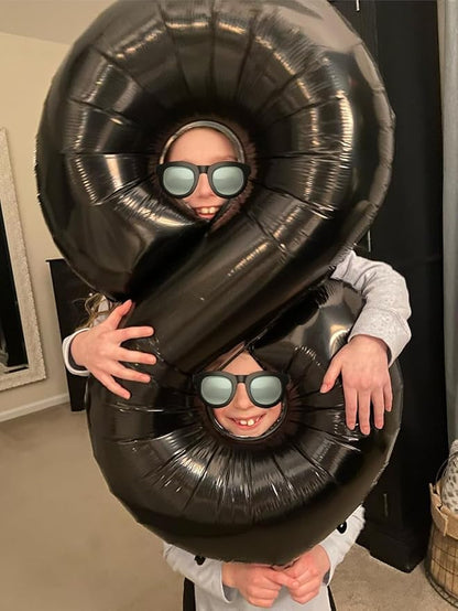 8 Balloon 40 inch Black Number Balloons - Image 3