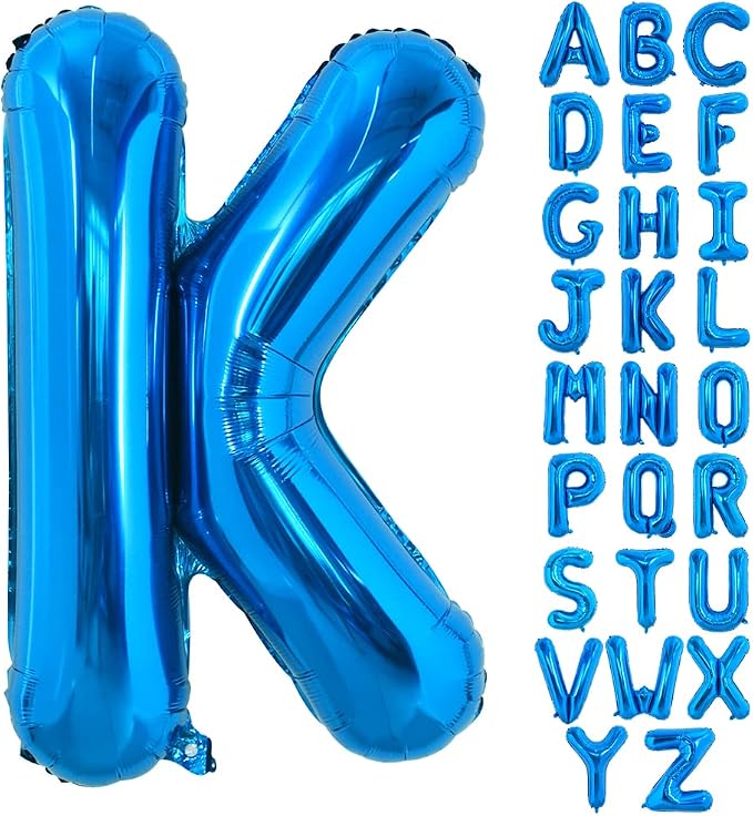 TONIFUL 40 Inch Large Blue Letter K Foil Balloons Alphabet Balloons | Giant by TONIFUL