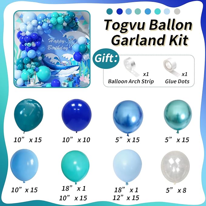 Blue Balloon Garland Arch Kit - Image 2
