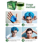 Temporary Hair Color Wax for Men - SUPIYA Washable Hair Wax Color, All-Day Hold Disposable Hair Wax for Party, Cosplay & Daily (Garnet Color #37)