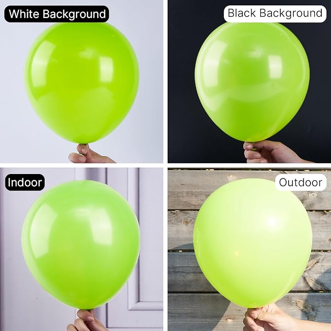 PartyWoo Lime Green Balloons 50 pcs 12 Inch Neon Latex Helium Balloons - Image 2