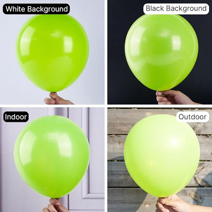 PartyWoo Lime Green Balloons 50 pcs 12 Inch Neon Latex Helium Balloons - Image 2
