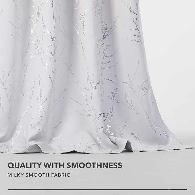 Deconovo Room Darkening Curtains, Noise Reducing Drapes, 2 Panels, - Image 4