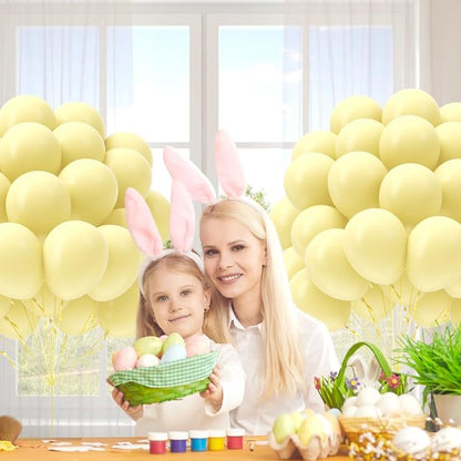 Pastel Yellow balloons 12 inch, Light Yellow Latex Balloons 50pcs Party Balloon - Image 5