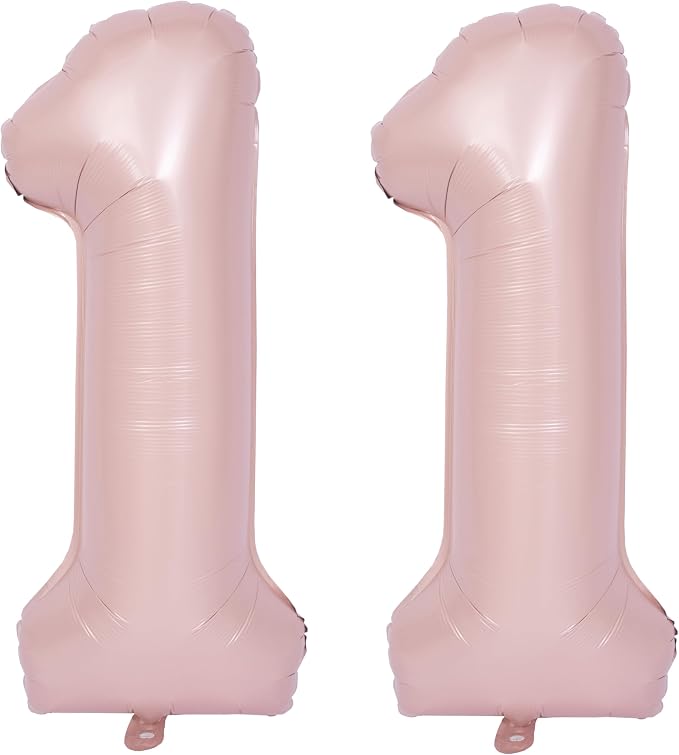40 In Matte Pink Number Balloons Helium Foil Mylar Balloon Party Digital 11 | by Exquisitehighqualitypartydecorationstomeetyoureveryneed%EF%BC%81