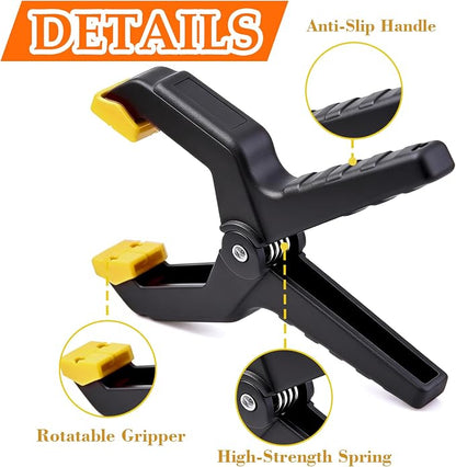 18 Pack Spring Clamps for Woodworking & Balloon Decor, 3.5inch Plastic Clips - Image 3