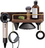 for Dyson Supersonic Hair Dryer Wall Mount Stand Holder, Blow Dryer Accessories and Attachments Organizer Storage Rack, Wood