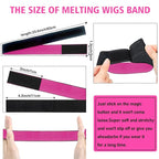 Goiple Edge Control Wax for Women Strong Hold Non-greasy Edge Smoother Strawberry Scent (4oz Edge Control Wax + Edge Brushes*2 + Pink Elastic Bands*2)