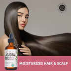 Kate Blanc Cosmetics Jojoba Oil Organic for Hair, Skin & Face (4oz, 100% Pure, Cold Pressed, Natural, Hexane Free, Glass Bottle)
