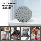 Silicone Body Scrubber as Stocking Stuffers, Dual-Sided Silicone Loofah for Shower, Exfoliating Body Brush Scrubber for Men and Women for All Skin, Scalp Massager Lather Well＆Easy to Clean (Gray)