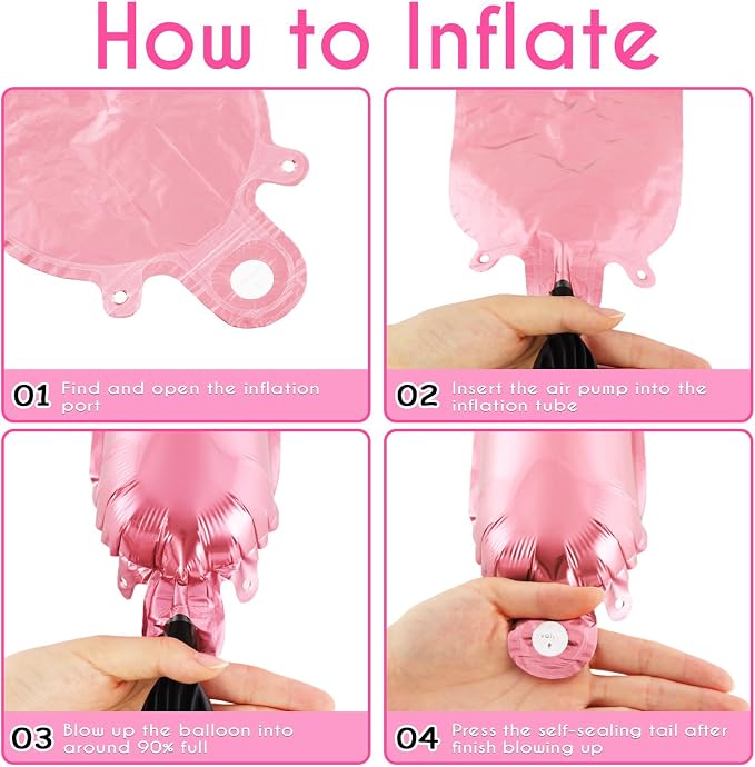 52 Pcs Pink Letter Balloons, 16 Inch Foil Alphabet Letter Balloons, Letter A-Z - Image 6