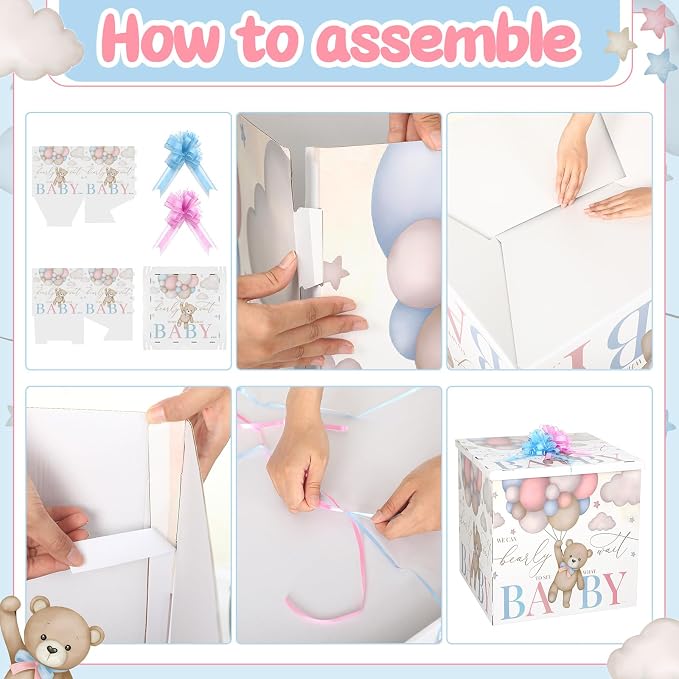 AmazingSpark 28in Giant Gender Reveal Gift Box - Image 3