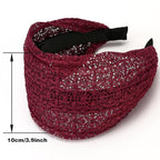 LONEEDY 5 Pack Wide Hard Headband with Teeth for Women, Girls’s Hair Band Pleated Cloth Fabric Hair Hoop Accessories (Mixed colors E)