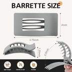 8 Pack French Flat Hair Clips for Women – Large Matte No-Slip Claw Barrettes for Thick & Thin Hair, Strong Hold Styling Accessories (Dark Neutral)
