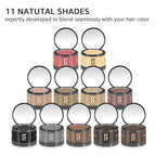 Root Touch Up Gray Shadow Powder for Thinning Hair, Hairline Cover Up for Women, Men - Eyebrows, Beard Line (Light Coffee)