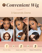 Arabella 13x6 Chocolate Brown Lace Front Wig Human Hair HD Transparent Body Wave Lace Front Wigs Human Hair Pre Plucked Glueless Frontal Brown Wig Human Hair 24 Inch