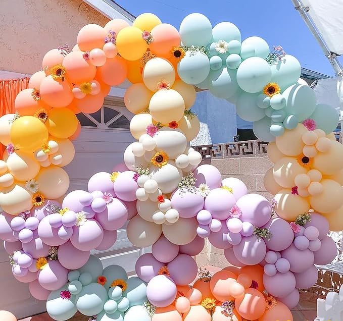 Pastel Orange Balloons, Birthday Decoration, Wedding Party, Baby Shower - Image 2