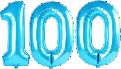 40 Inch Number 100 Balloons for 100th Birthday Party Decorations, 0-100 Jewelry by FOBELEC