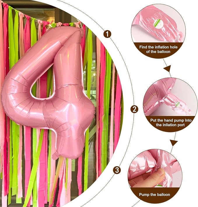 Number Balloons 20 Balloon Pearl Pink - Image 6