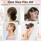 Gingbiss 50Pcs Snap Hair Clips for Women, 2.3 Inch Silicone Coating Classic Metal Hair Barrettes with Storage Case for Women Girls, No Slip Hair Accessories for Hair, 5 Assorted Colors