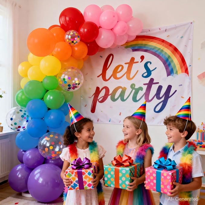 Rainbow Balloons Arch Kit - Image 6