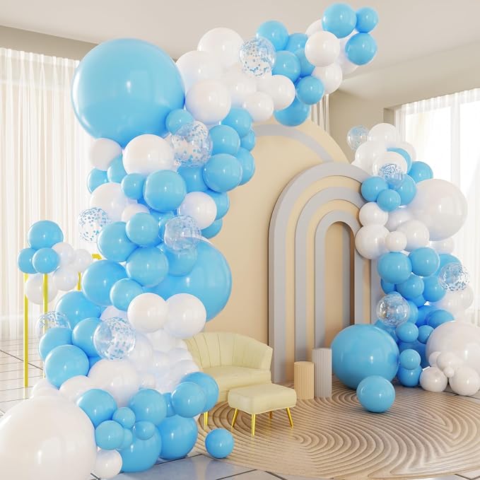 Blue White Balloons Arch Kit by PATYDECRO