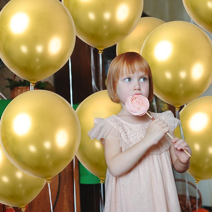 24pcs Gold Balloons 18 Inch Large Gold Metallic Chrome Balloons Big Latex - Image 8