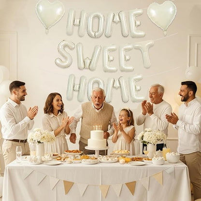 TONIFUL 16 Inch Cream White HOME SWEET HOME Letter Balloon Decorations | - Image 5