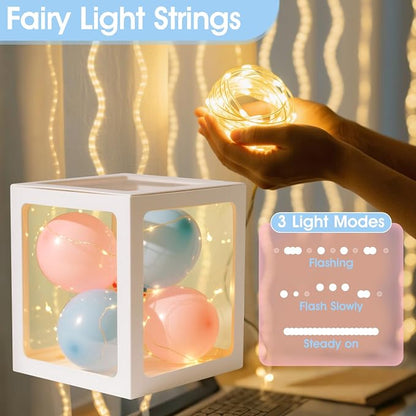 Ledido Baby Boxes with Letters & Balloons & Fairy Lights - Image 2