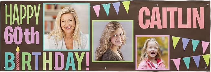 Let's Make Memories Personalized Happy Birthday Banner by LetsMakeMemories