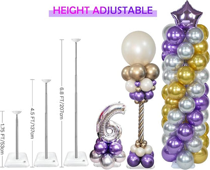 YALLOVE 4-Pack Adjustable Metal Balloon Column Stands - Image 2