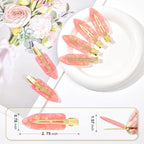 20PCS Bridesmaid Hair Clips - No Bend, Creaseless Pink Hair Accessories for Bride, Women & Girls (20Pcs/10Cards)