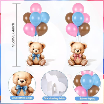 12 Sets Bear Balloon Stand Kit for Table Bear Baby Shower Centerpieces for - Image 4