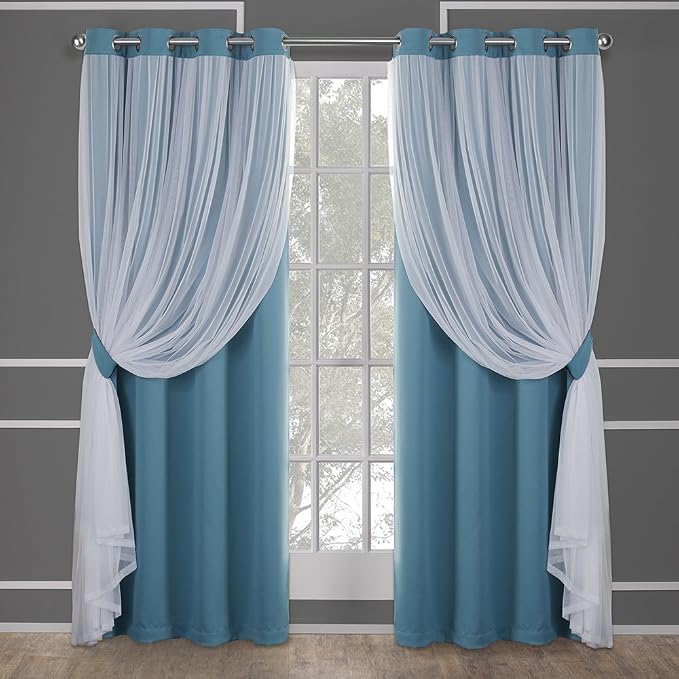 TOWN & COUNTRY LUXE Talia Double Layer Indoor Curtains, Sheer and Room by TOWN+%26+COUNTRY+LUXE