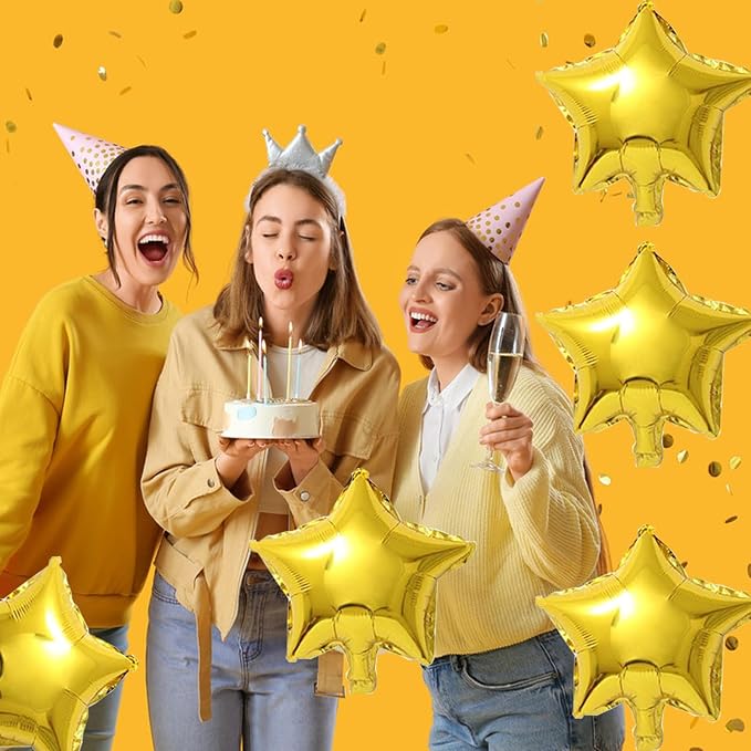 Gold Star Balloons, 50 Pieces 10" Star Balloons, PSKJATIN 50 Pieces 10" Star - Image 6