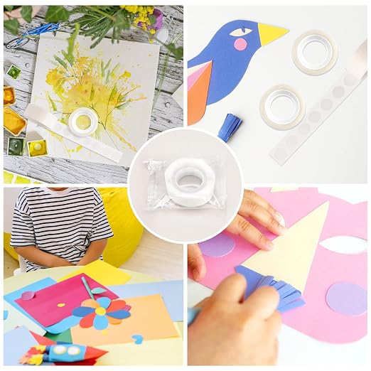 Glue Points, 1000 12mm/0.47" 10 Rolls Poster Putty Adhesive Clear Balloons Dots - Image 6